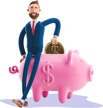 man-piggybank